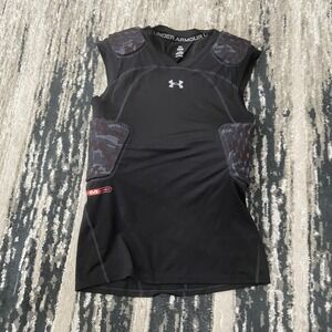 Under Armour Men's Large Black CAMO‎ Compression Gameday Armor Pro 5-Pad Top